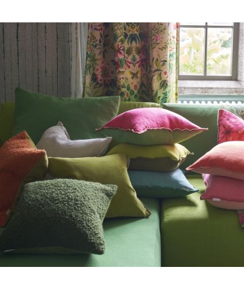 DG Brera Lino Cushion Cherry &amp Grass pas cher chine