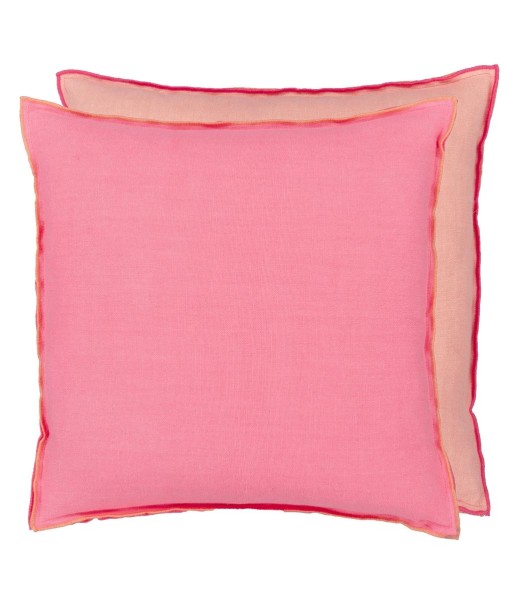 DG Brera Lino Cushion Hibiscus &amp Peach Linen Vous souhaitez 