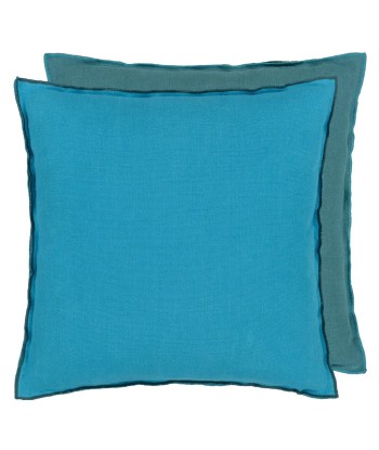 DG Brera Lino Cushion Indian Ocean &amp Teal Linen les ligaments