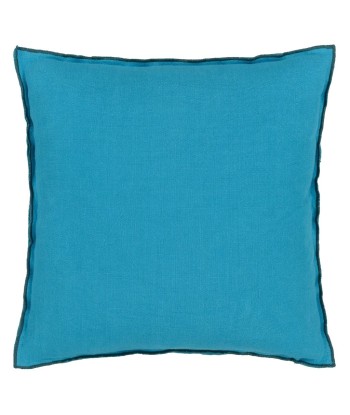 DG Brera Lino Cushion Indian Ocean &amp Teal Linen les ligaments