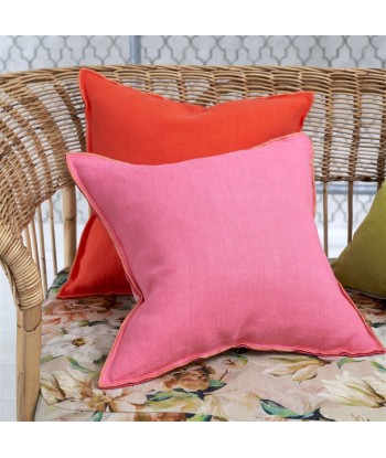 DG Brera Lino Cushion Hibiscus &amp Peach Linen Vous souhaitez 