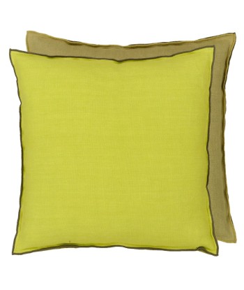 DG Brera Lino Cushion Lime &amp Moss Linen en ligne des produits 