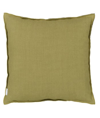 DG Brera Lino Cushion Lime &amp Moss Linen en ligne des produits 