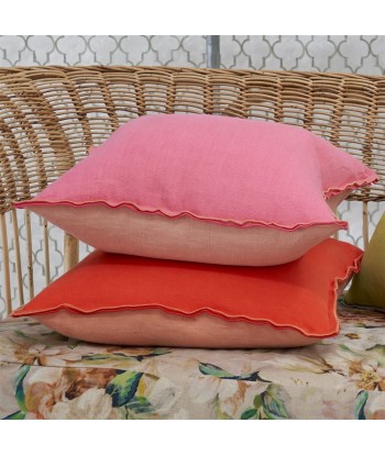 DG Brera Lino Cushion Hibiscus &amp Peach Linen Vous souhaitez 