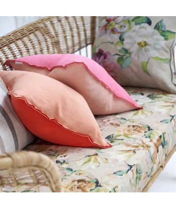 DG Brera Lino Cushion Hibiscus &amp Peach Linen Vous souhaitez 