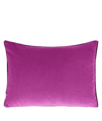 DG Cassia Aubergine &amp Magenta Velvet Cushion Les magasins à Paris et en Île-de-France