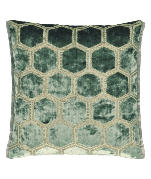 DG Manipur Jade Velvet Cushion sur le site 