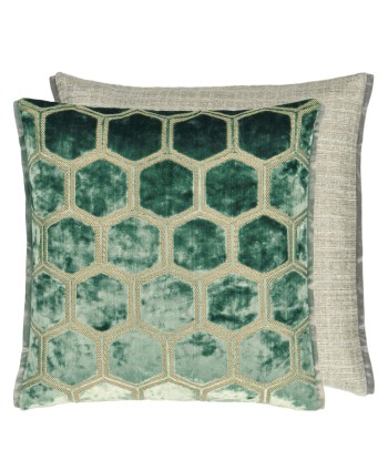 DG Manipur Jade Velvet Cushion sur le site 