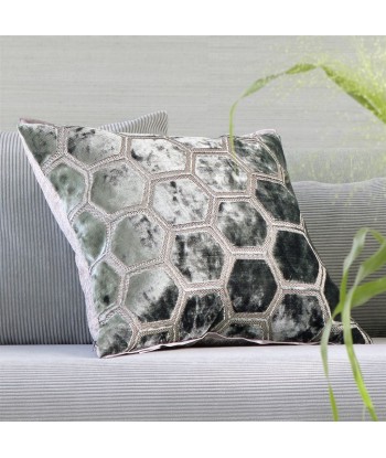 DG Manipur Jade Velvet Cushion sur le site 