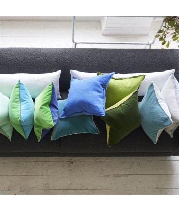 DG Varese Ocean &amp Duck Egg Velvet Cushion en ligne