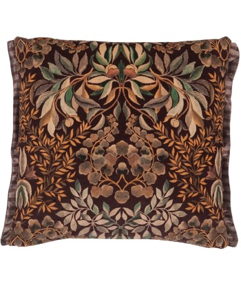 DG Ikebana Damask Chocolate Cushion du meilleur 